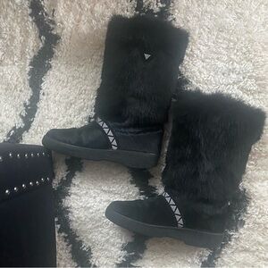 🖤🖤Black Real Fur Winter Boots